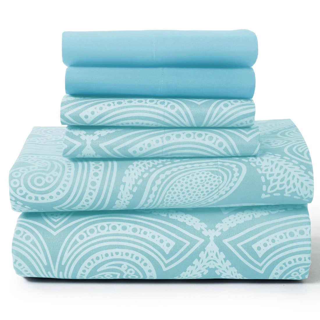 Paisley Sheet Set -6 pc Soft Microfiber