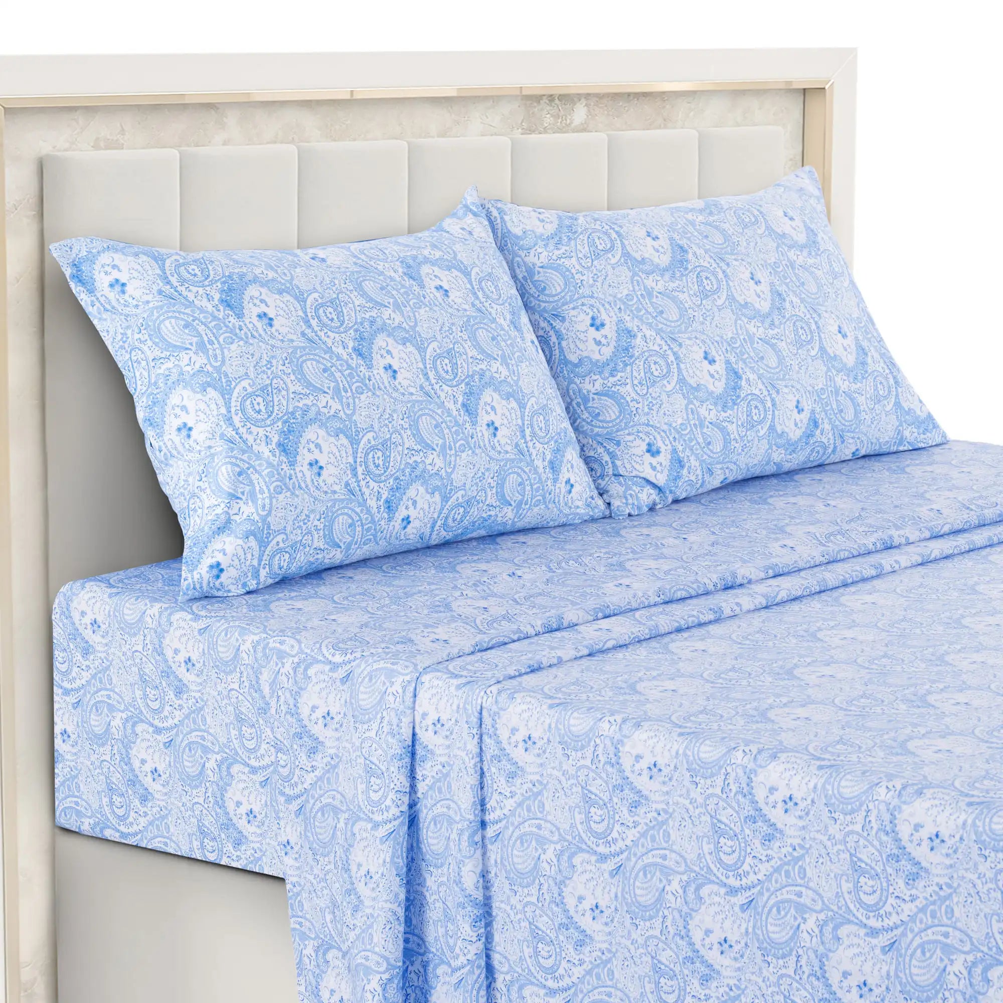 Paisley Bed Sheet Set – 4 pc  Wrinkle-Resistant Bedding