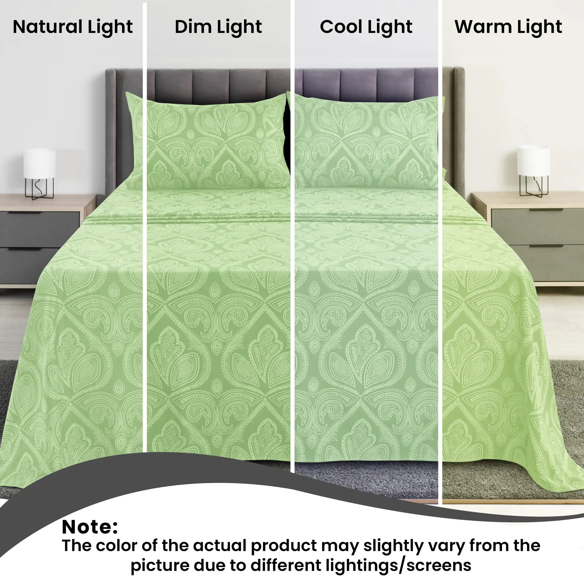 Paisley Bed Sheet Set – 4 pc  Wrinkle-Resistant Bedding