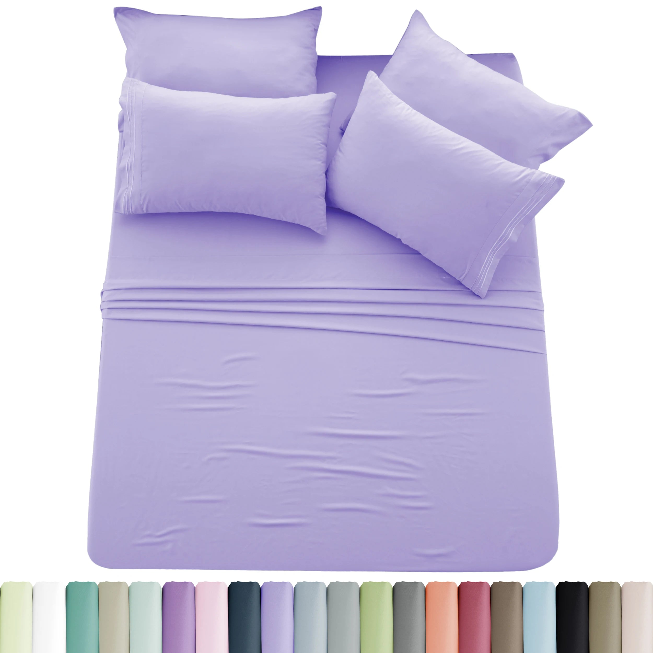 Solid Sheet Set - 6 pc Microfiber