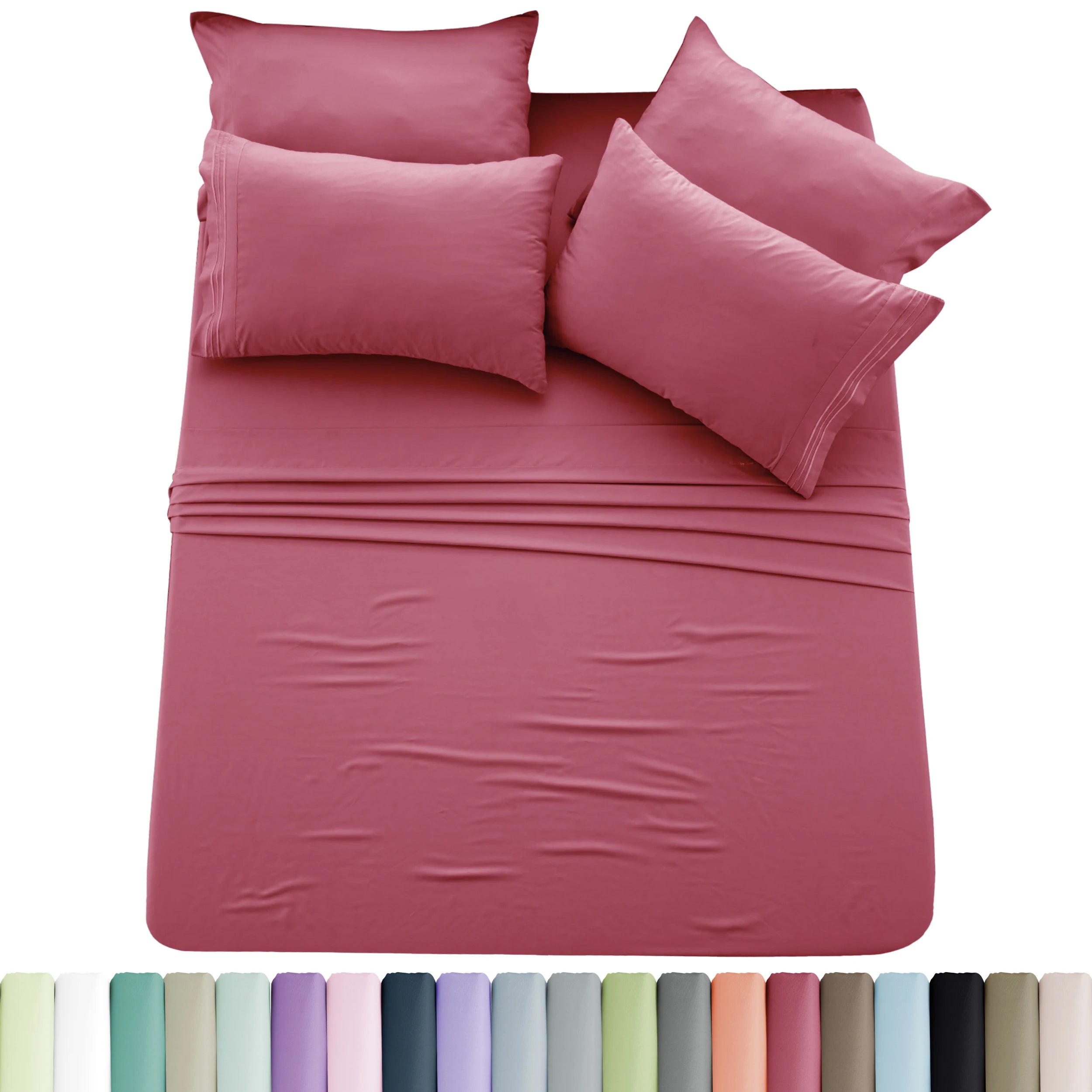 Solid Sheet Set - 6 pc Microfiber