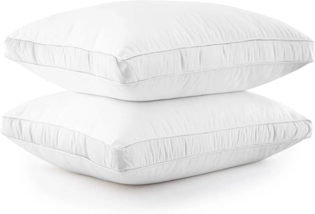 Gusseted Down Alternative Bed Pillows- Set of 2