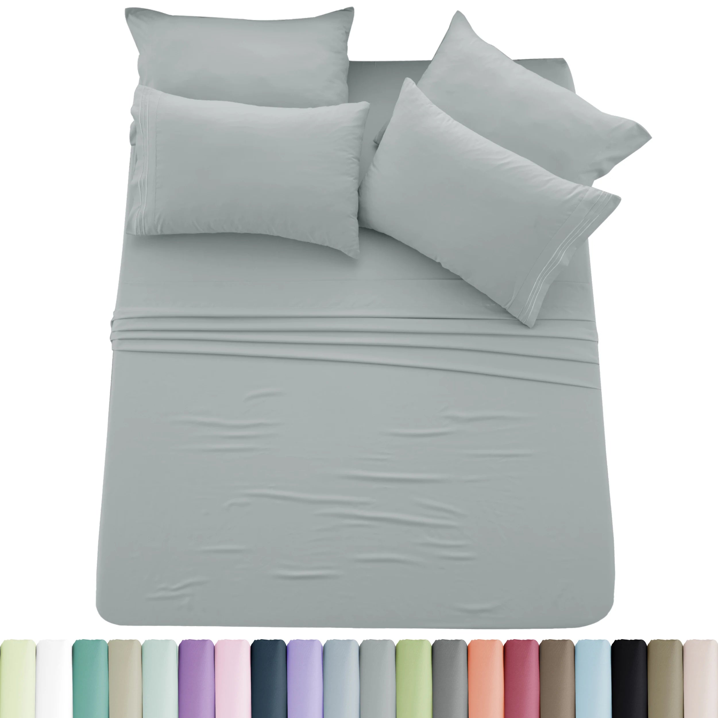 Solid Sheet Set - 6 pc Microfiber