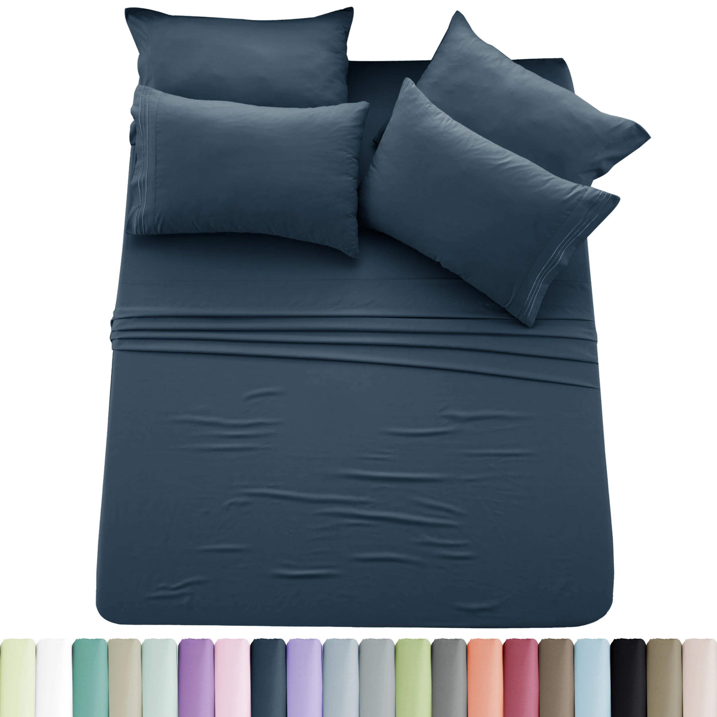 Solid Sheet Set - 6 pc Microfiber