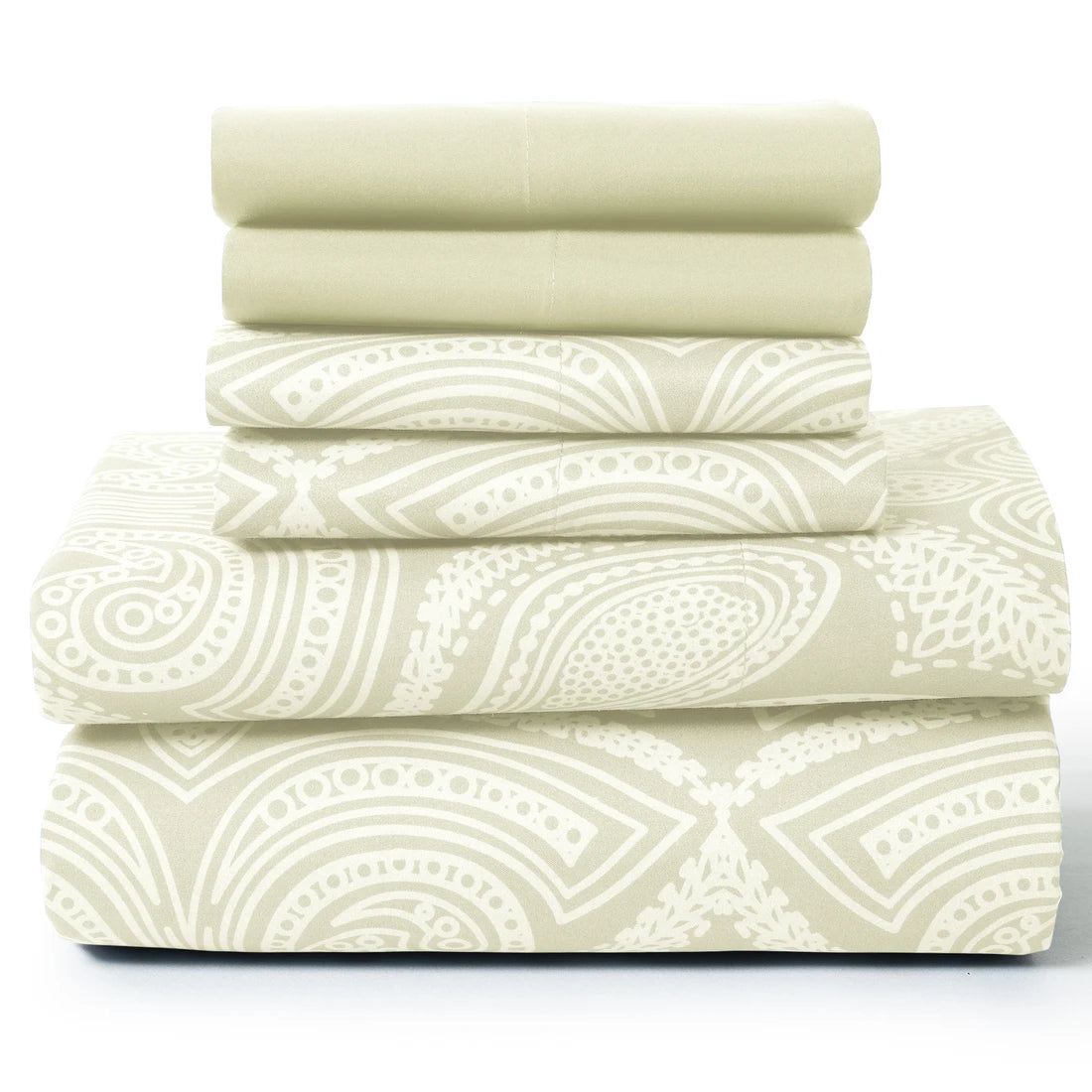 Paisley Sheet Set -6 pc Soft Microfiber