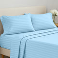 4 Pc Stripe Bed Sheet Sets