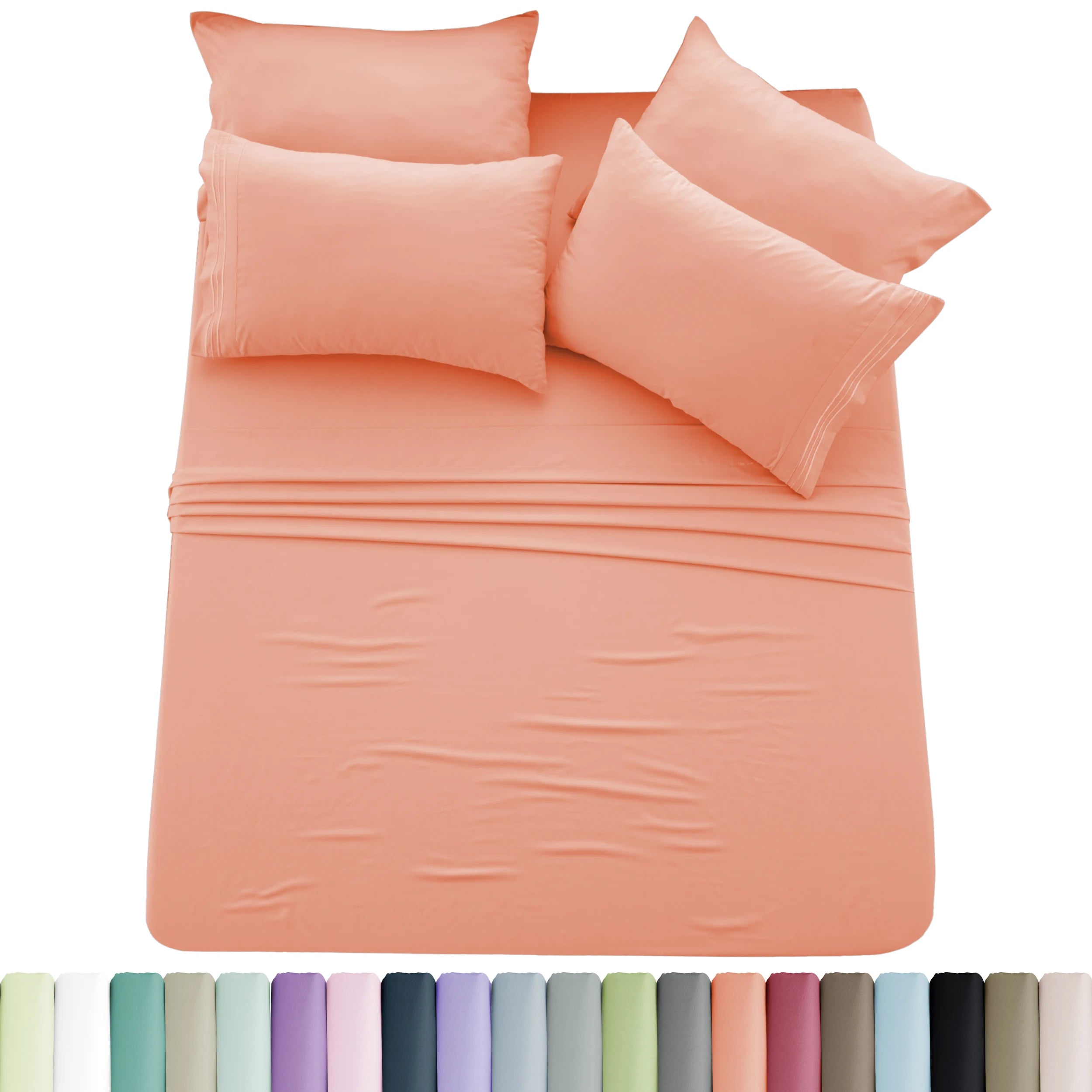 Solid Sheet Set - 6 pc Microfiber