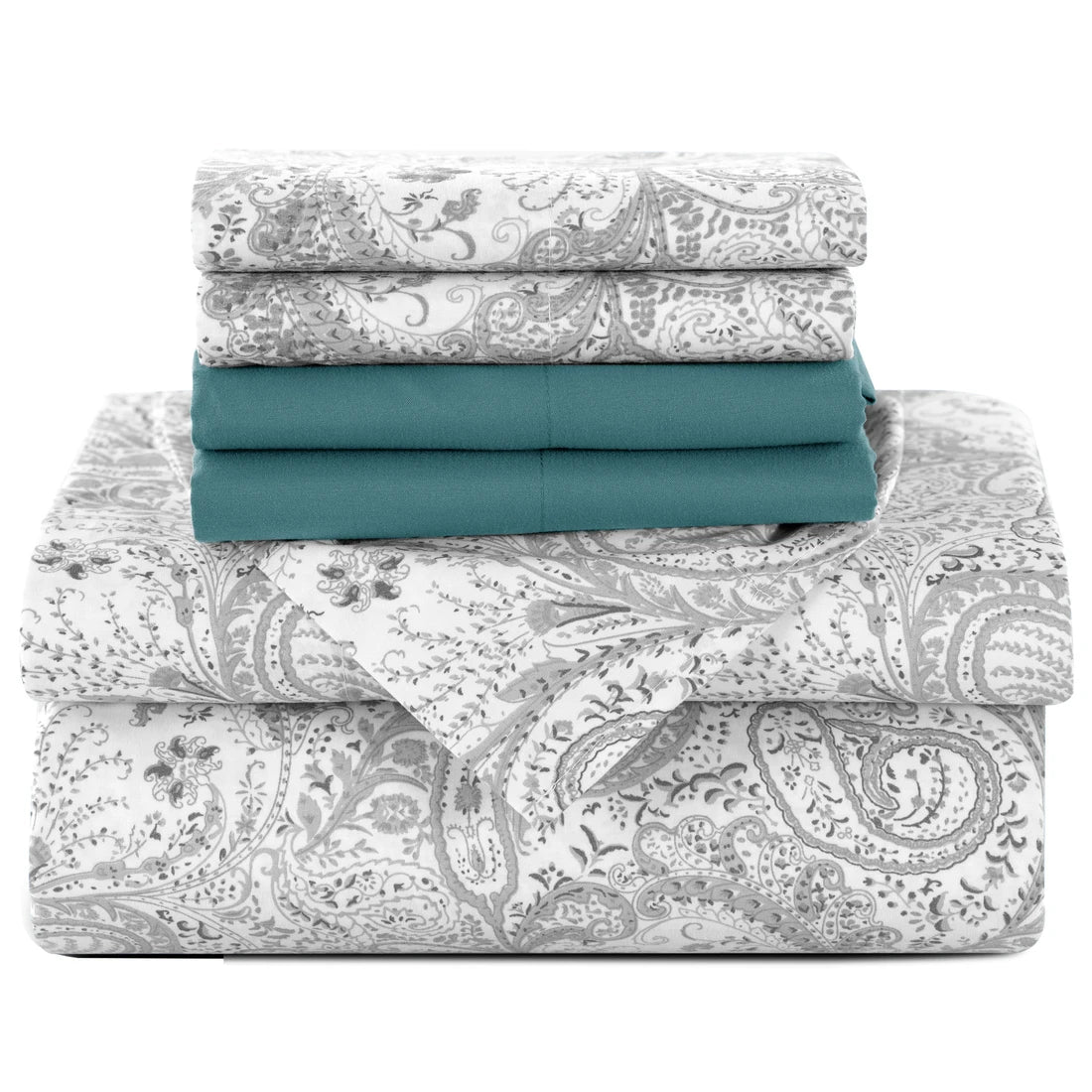 Paisley Sheet Set -6 pc Soft Microfiber