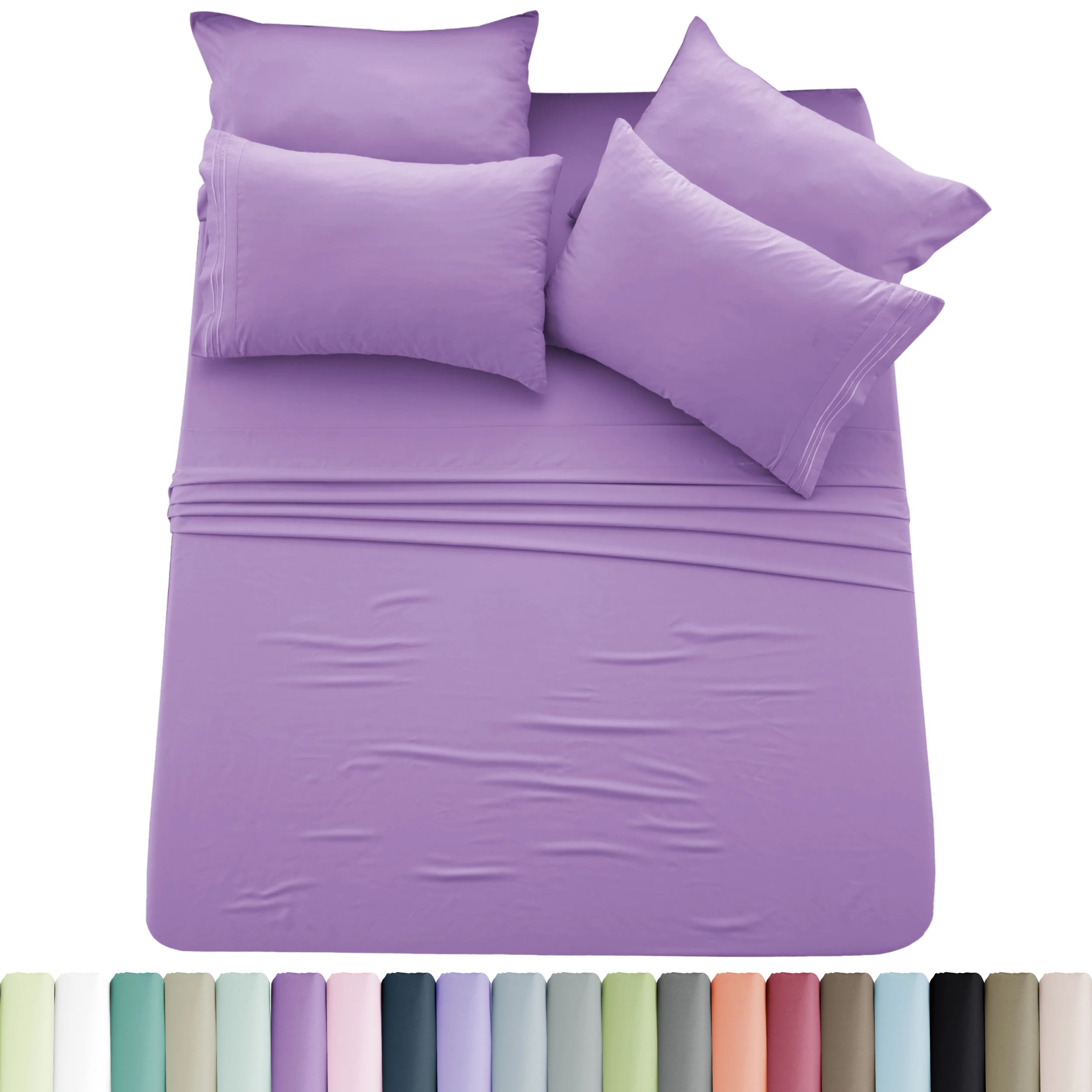 Solid Sheet Set - 6 pc Microfiber