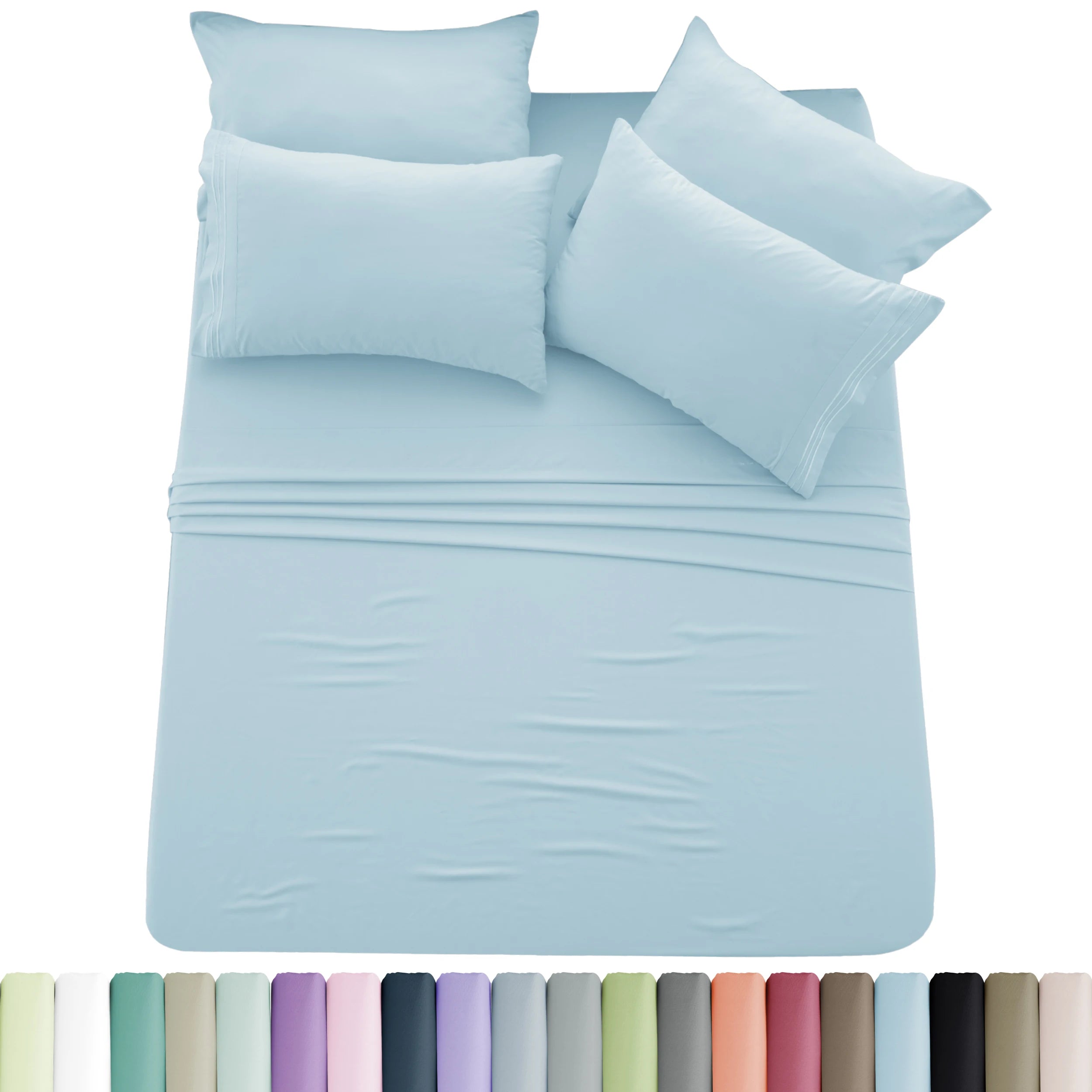 Solid Sheet Set - 6 pc Microfiber