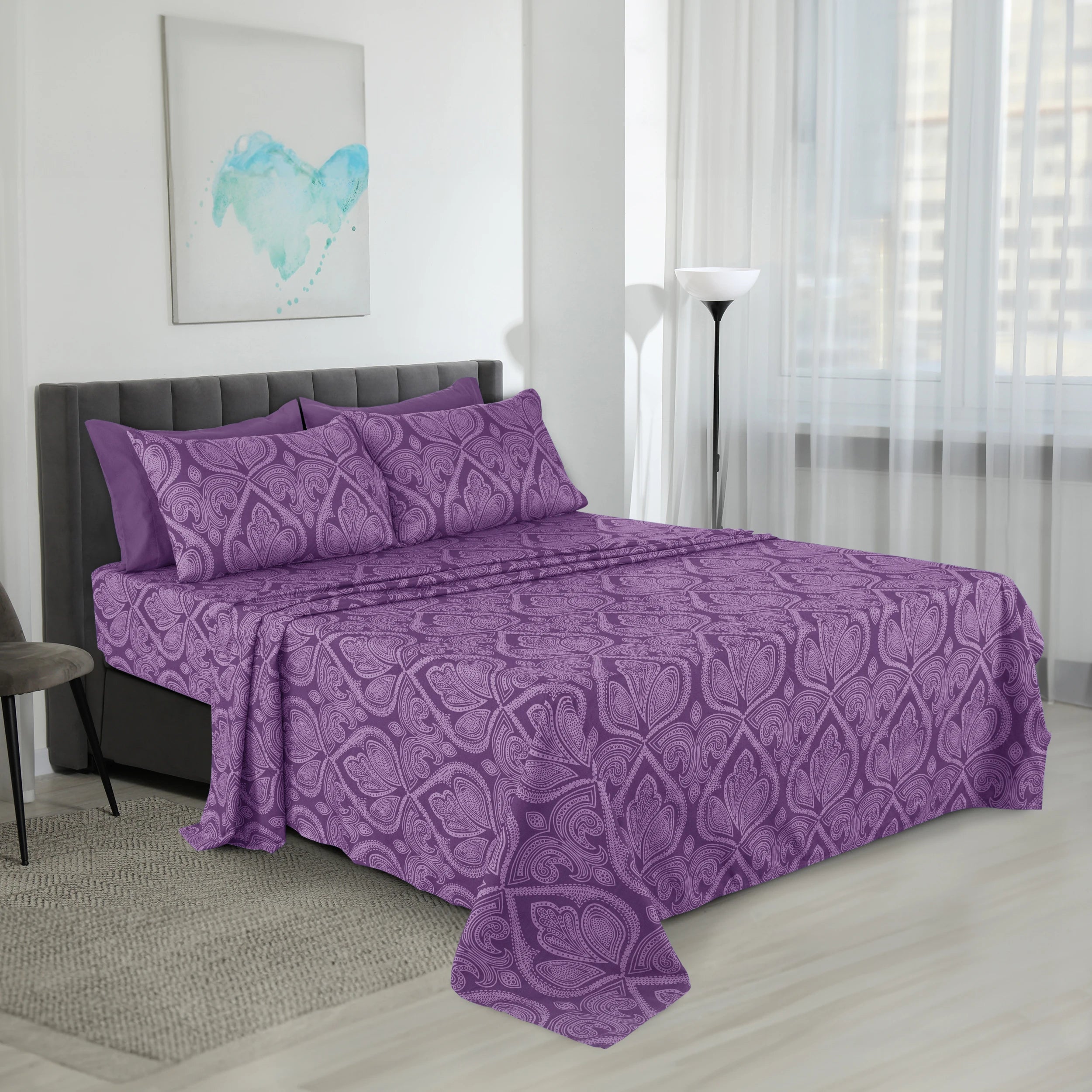 Paisley Sheet Set – 6 pc Soft Microfiber