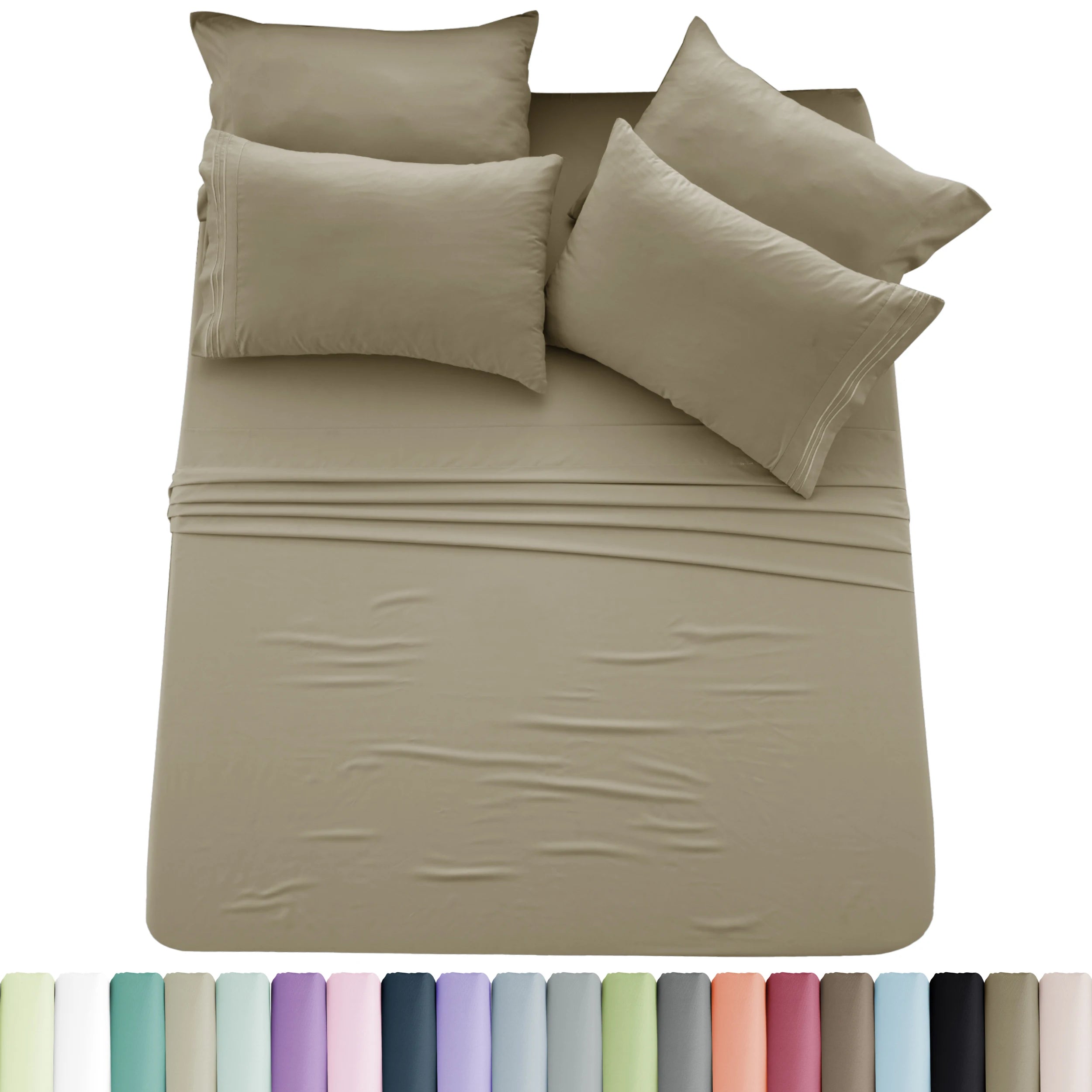 Solid Sheet Set - 6 pc Microfiber