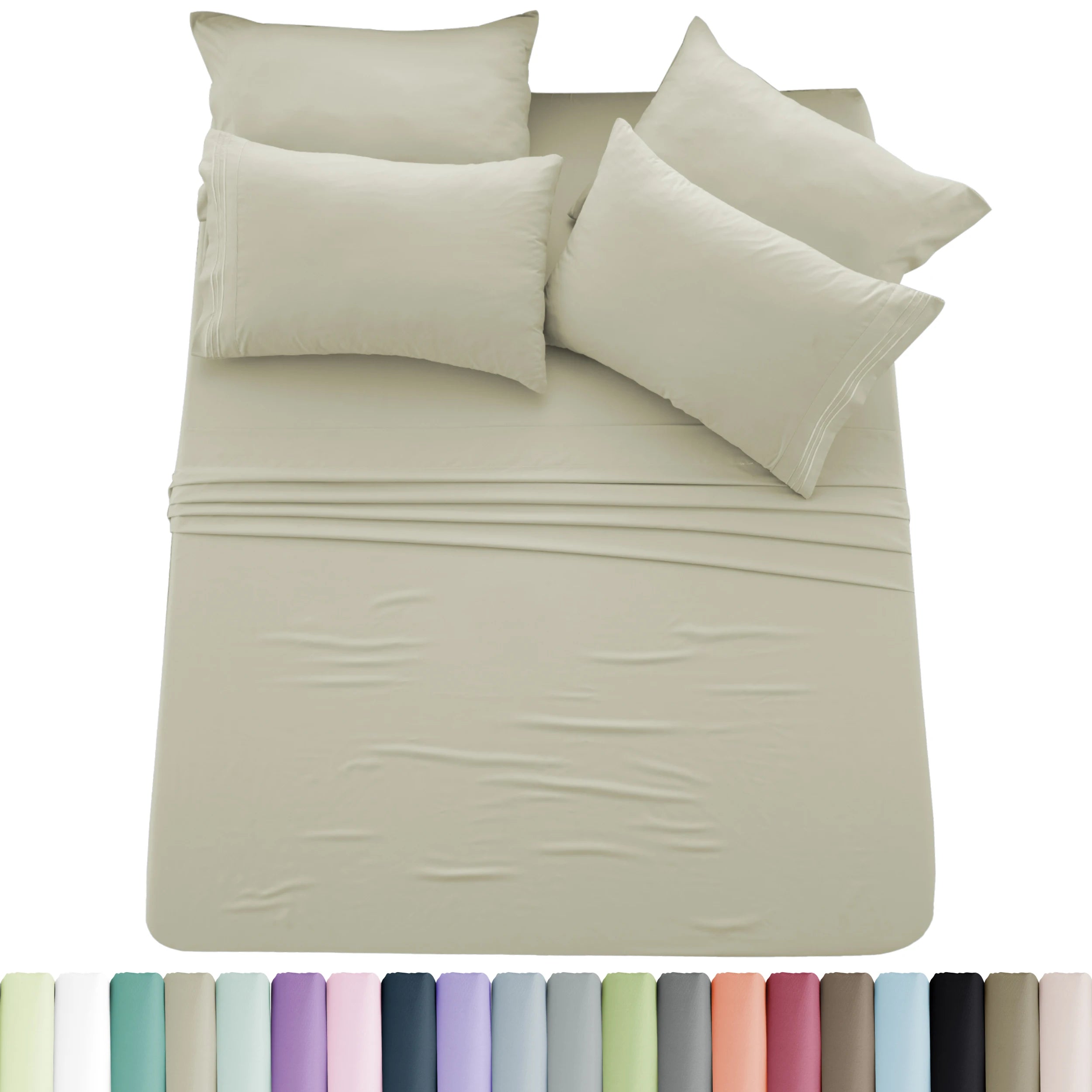 Solid Sheet Set - 6 pc Microfiber