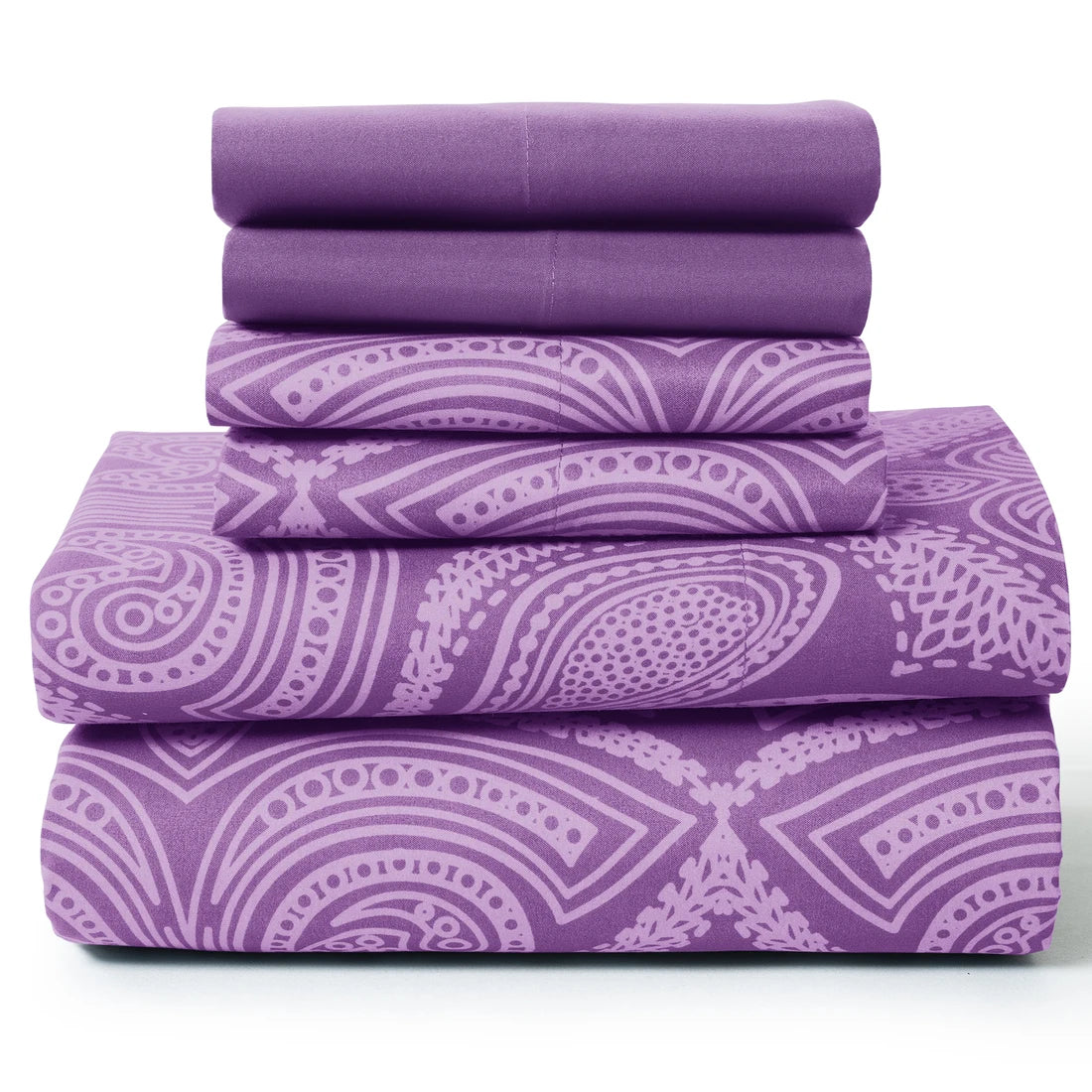 Paisley Sheet Set -6 pc Soft Microfiber