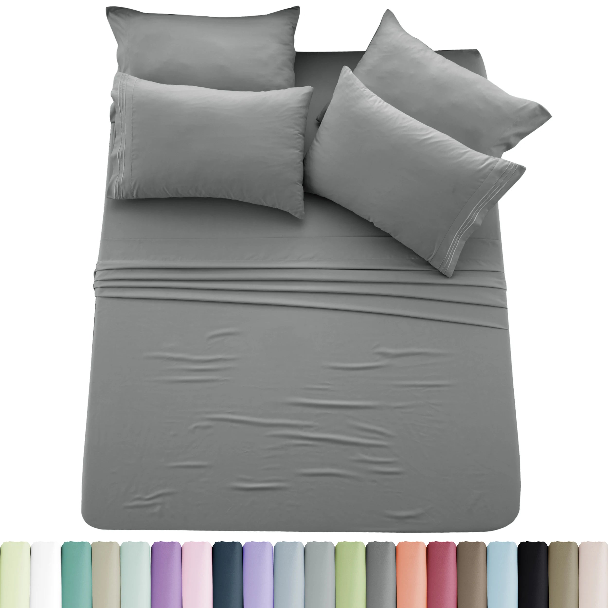 Solid Sheet Set - 6 pc Microfiber