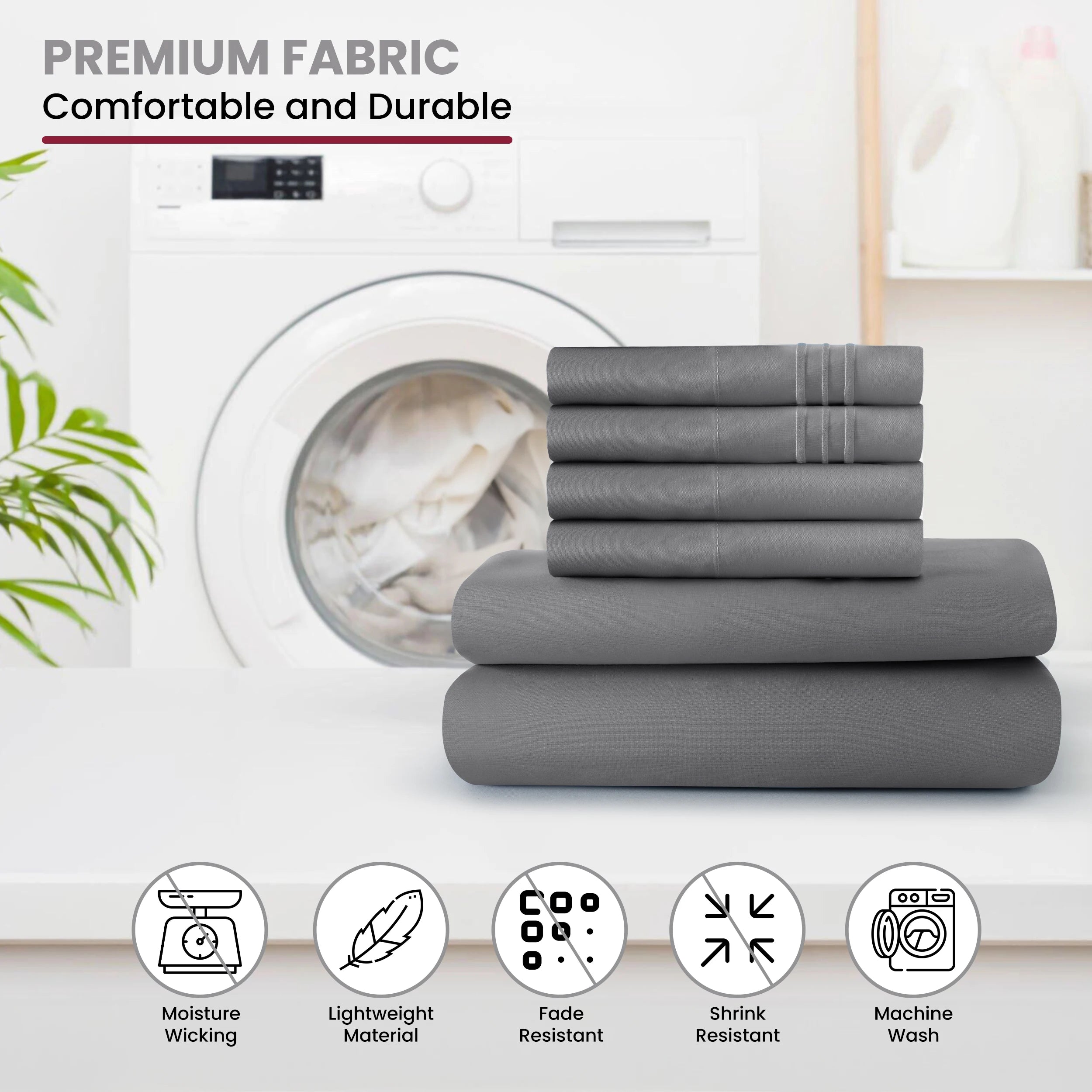Solid Sheet Set - 6 pc Microfiber