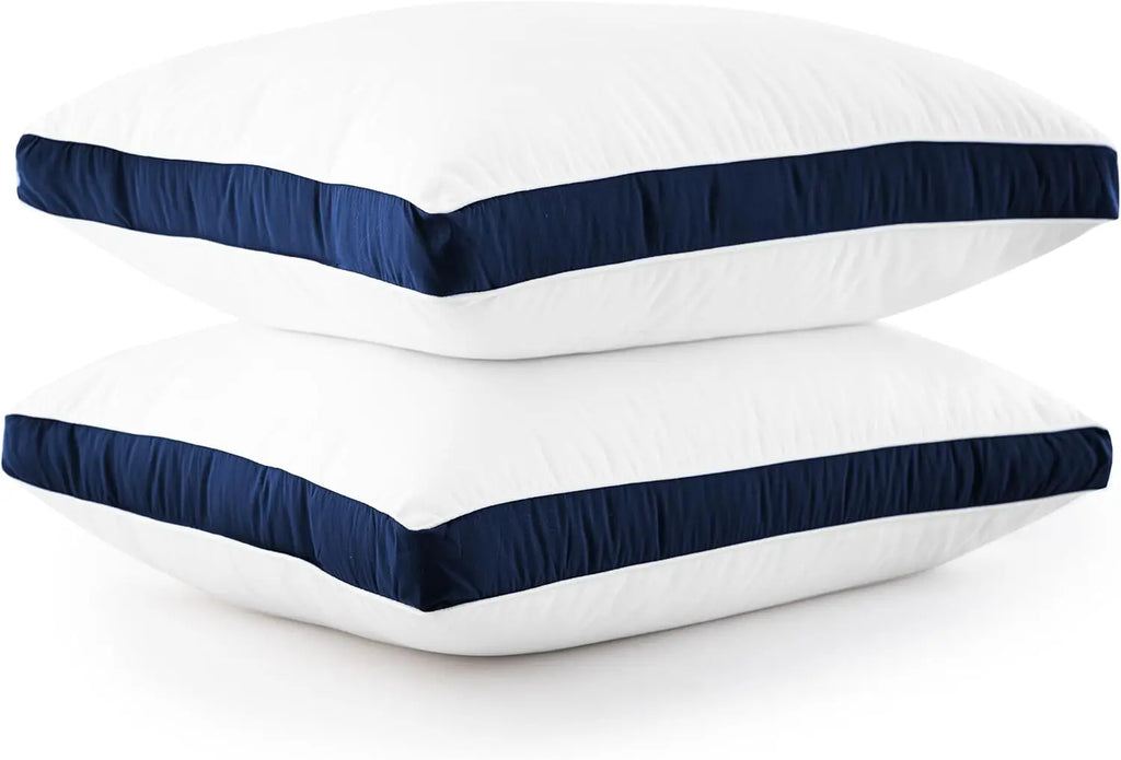 Gusseted Down Alternative Bed Pillows- Set of 2