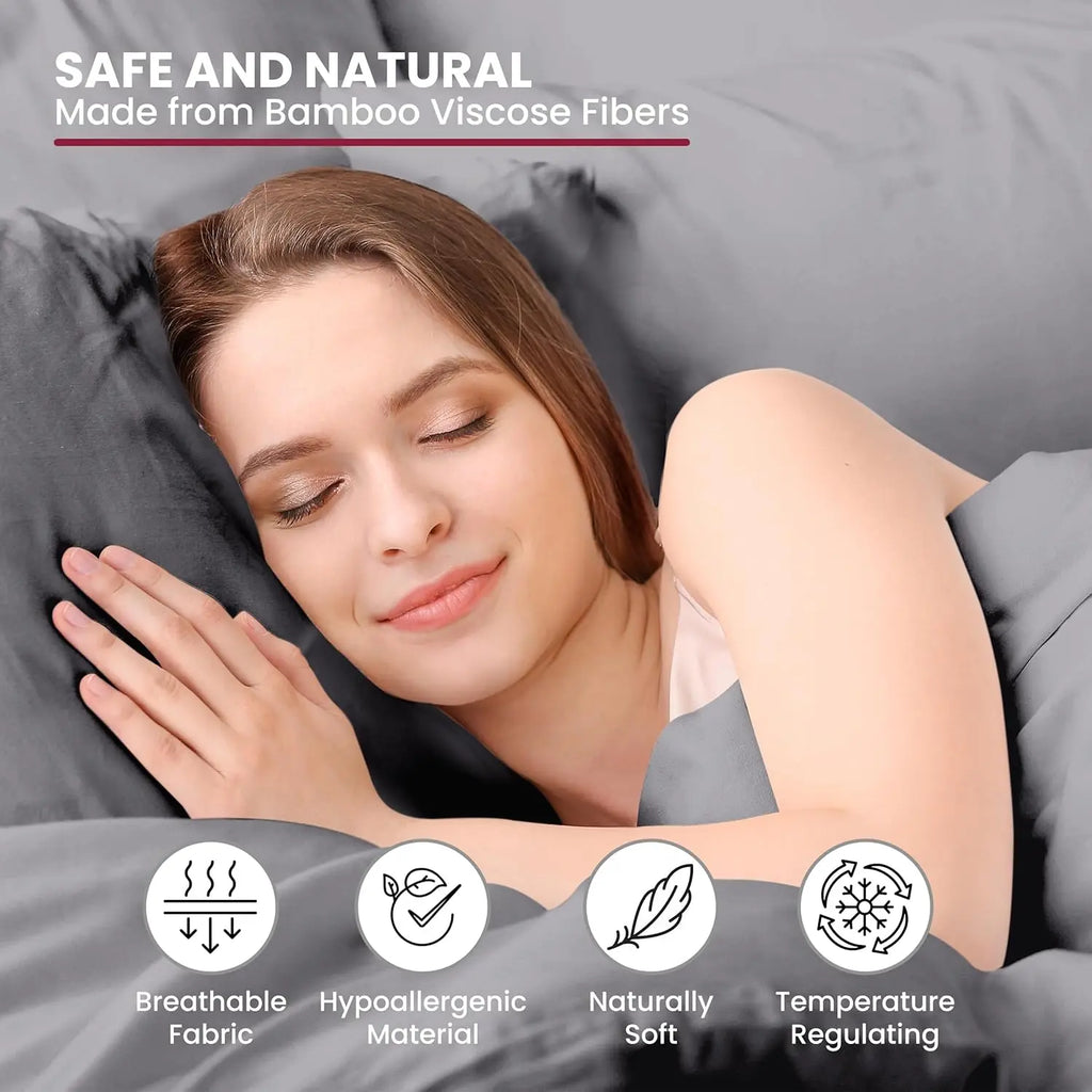 Luxury Silky Bedsheet Set, Rayon Derived from Bamboo,