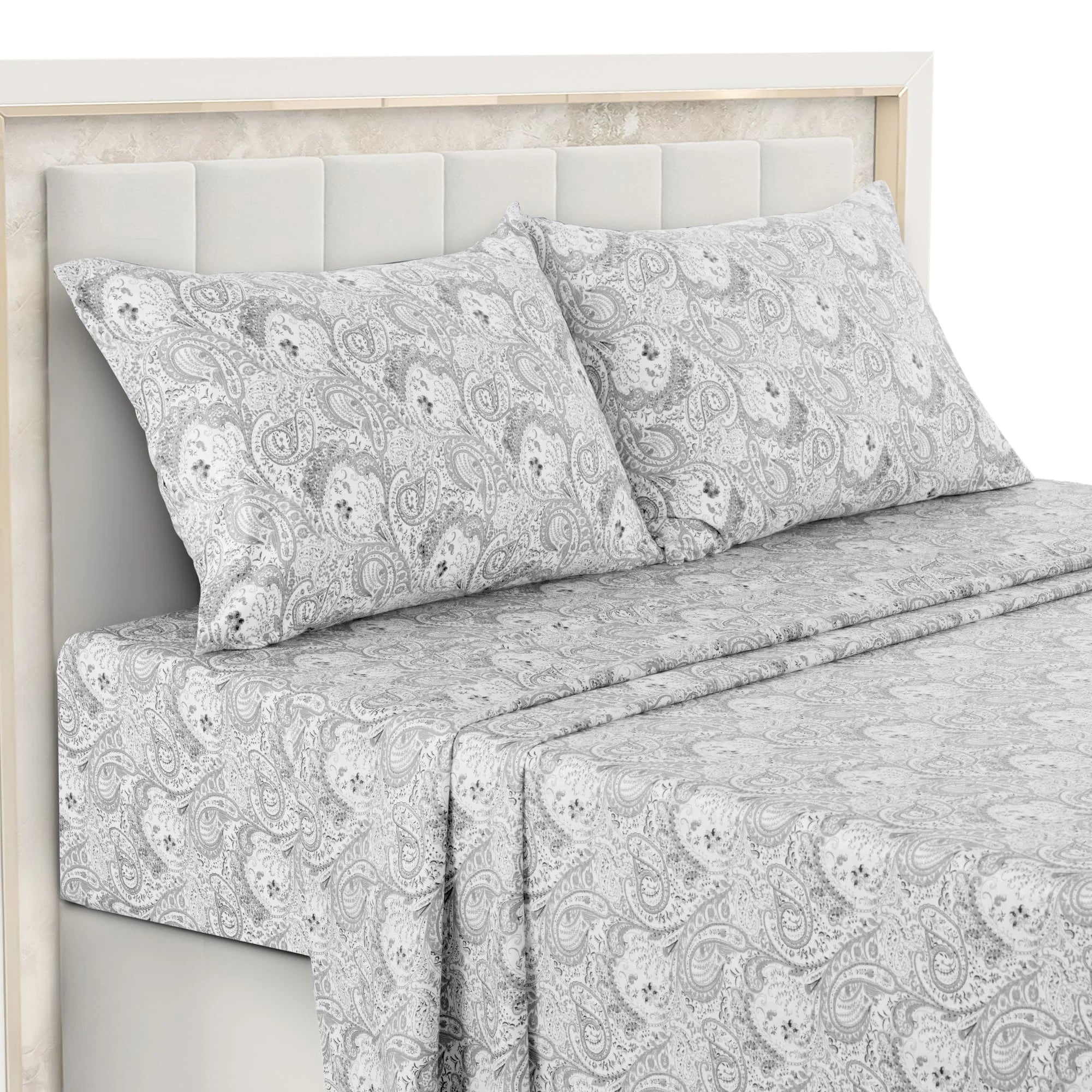 Paisley Bed Sheet Set – 4 pc  Wrinkle-Resistant Bedding