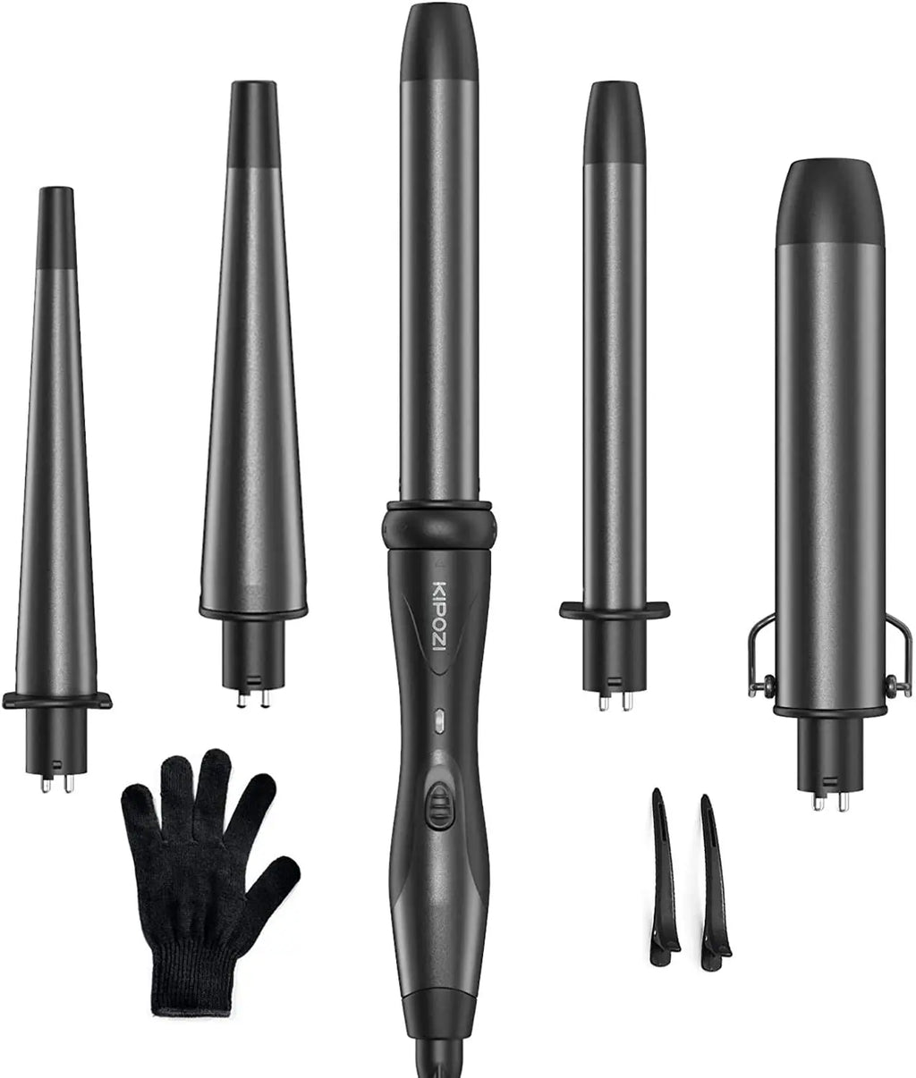 Professional Electric Ceramic Curling Iron w/5-in-1 Tools