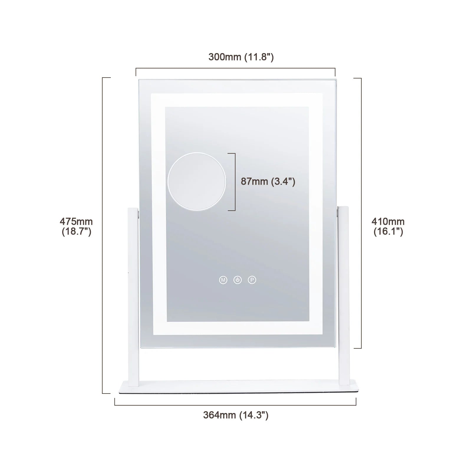 Vanity Mirror w/ LED Lights 5X Magnification