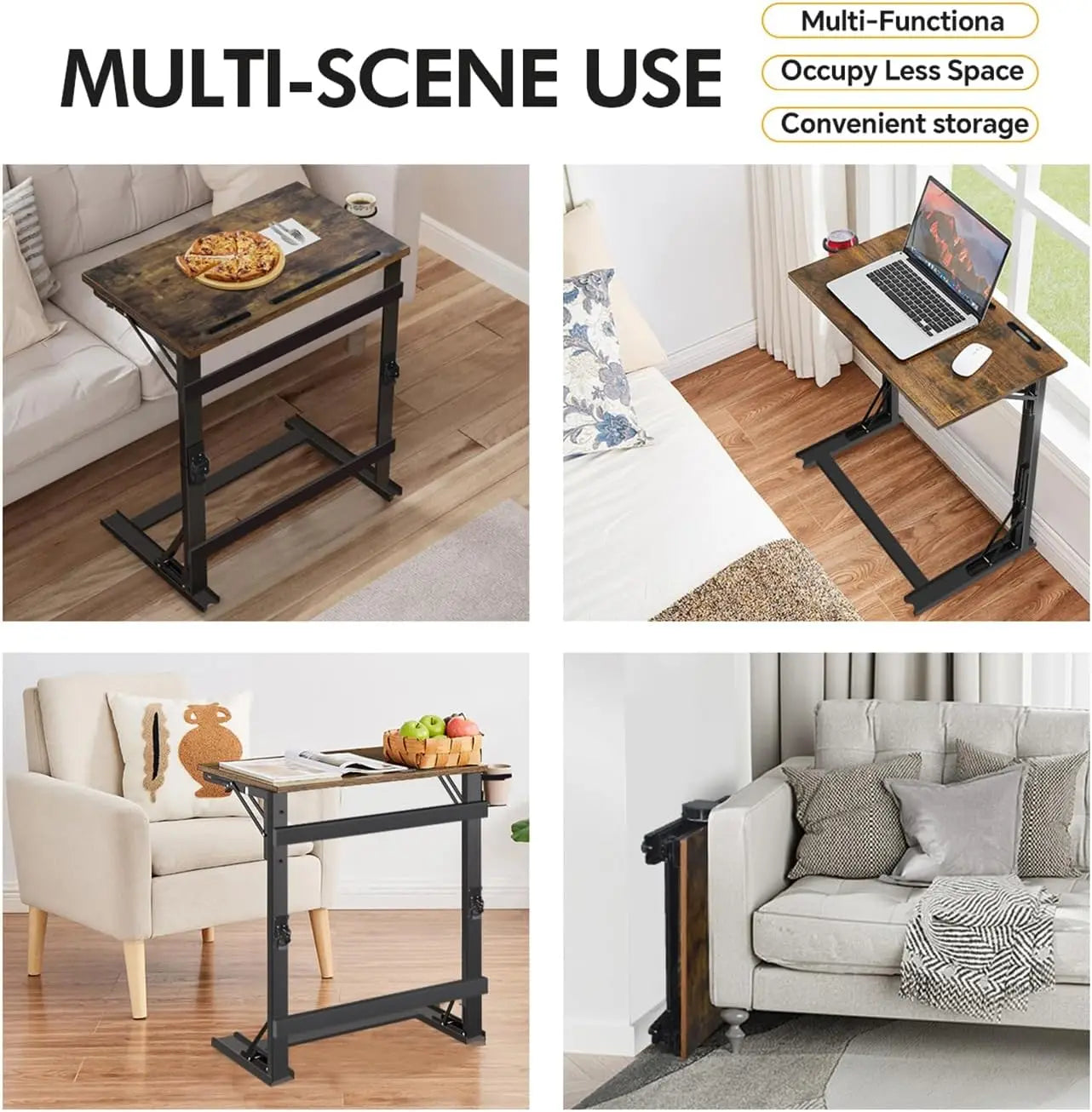 Heavy Duty Folding TV Tray Table -Brown