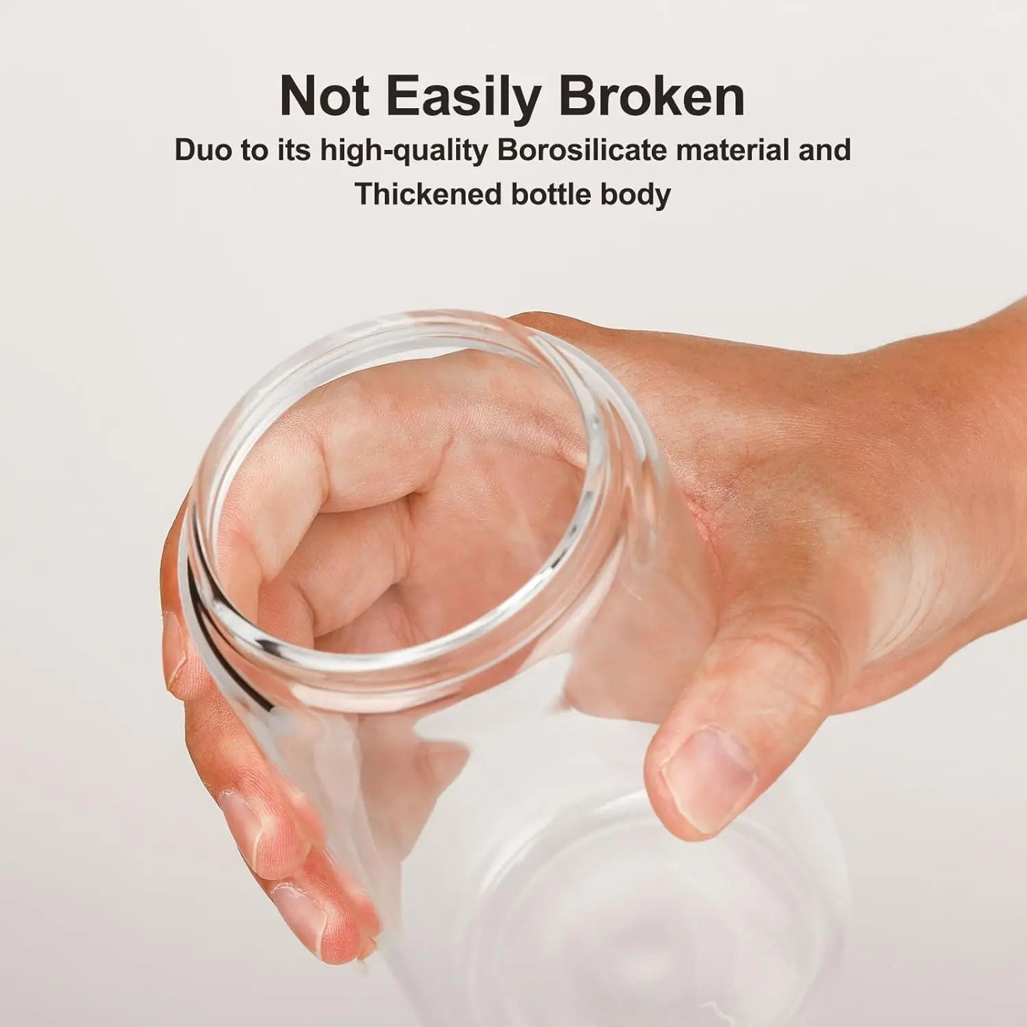 Reusable Glass Cups w/Bamboo Lids & Straws