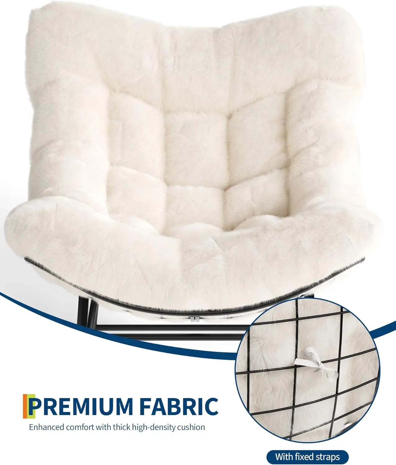 Oversized Papasan Rocking Chair & Footrest