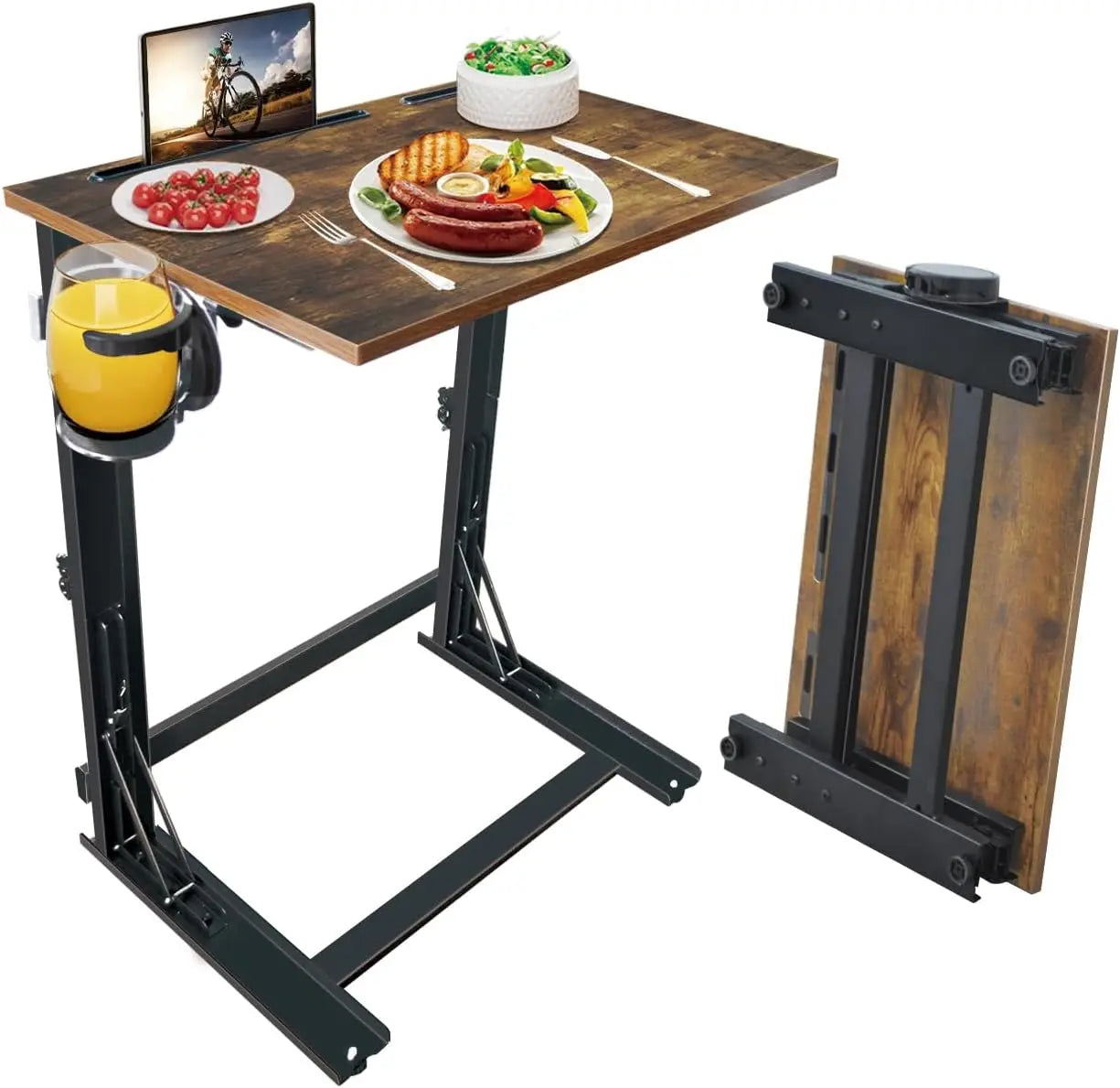 Heavy Duty Folding TV Tray Table -Brown