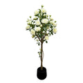 Artificial White Rose Flowering Tree