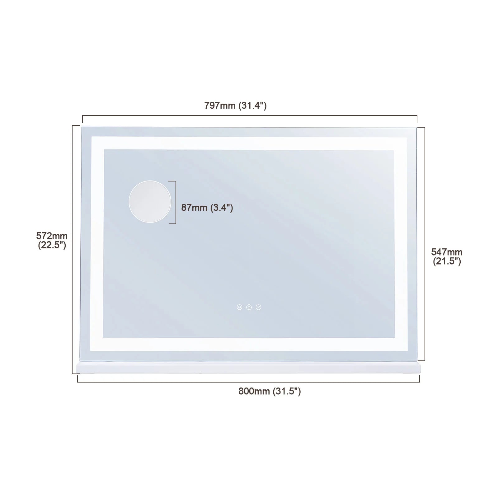 Vanity Mirror w/ LED Lights 5X Magnification