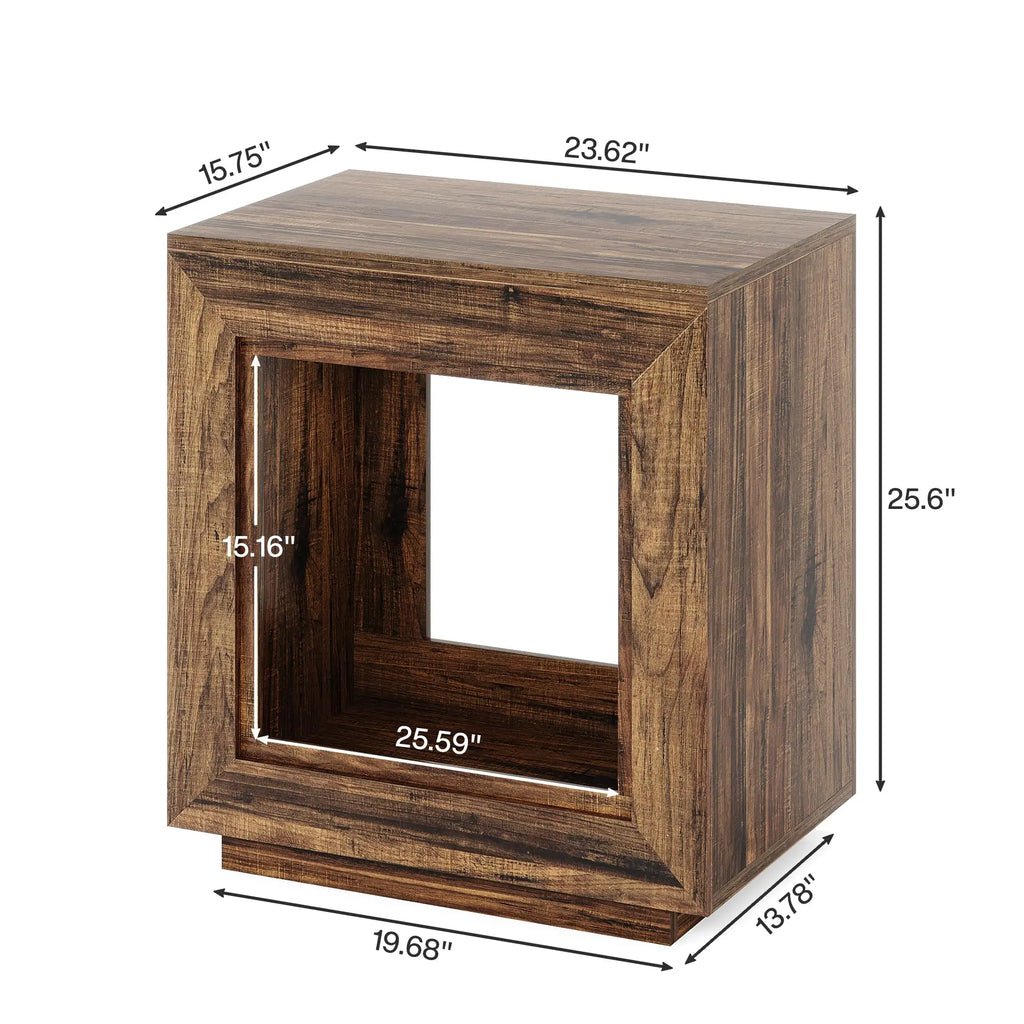 2 Tiered Side Table w/Storage Shelf