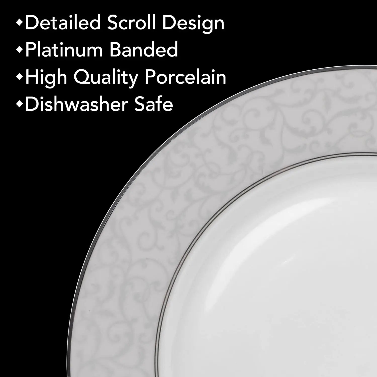 Contemporary Porcelain Dinnerware Set for 8