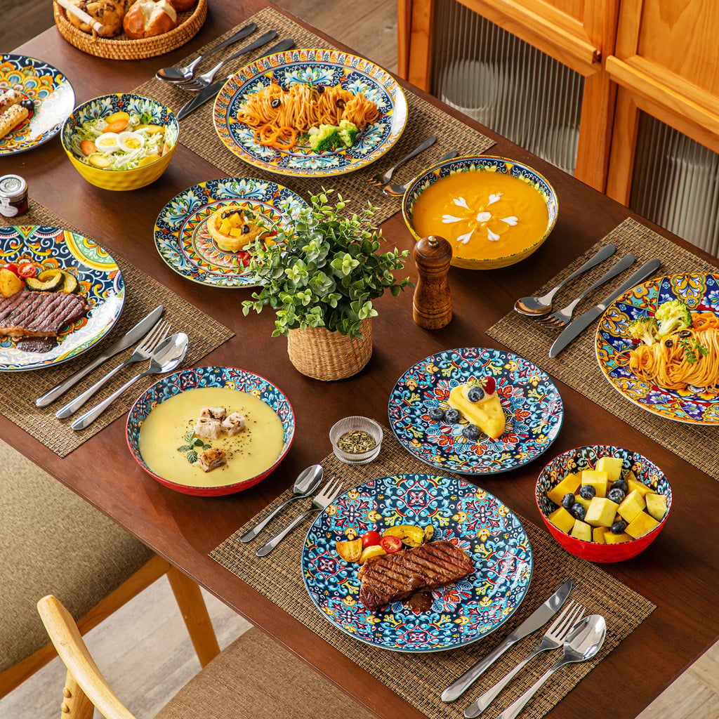 Bohemian Style Ceramic Dinnerware Set