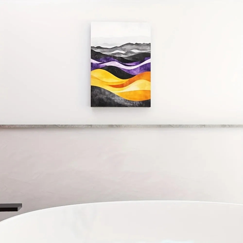 Abstract landscape in black and yellow