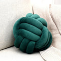 Round Ball Knot Throw Pillow White 13inch
