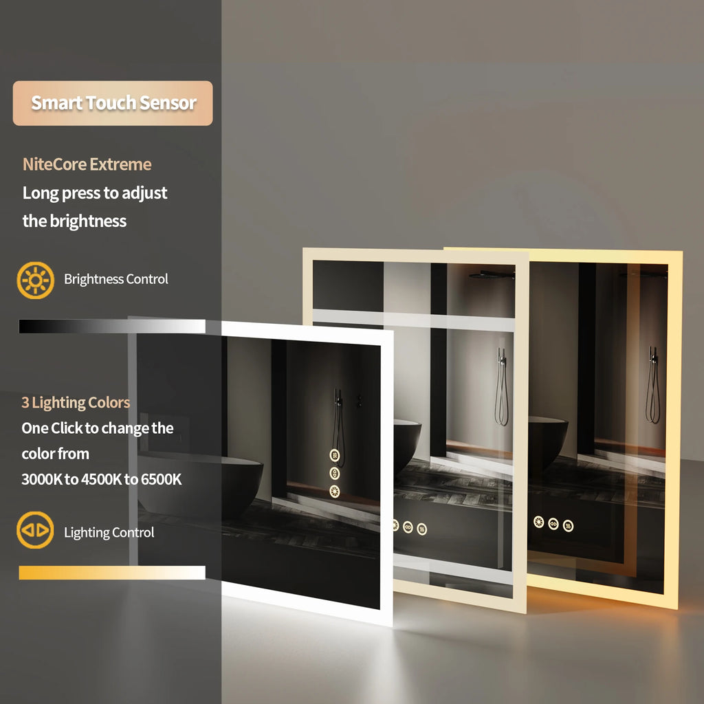LED Lighted Bathroom Mirror with Anti-Fog