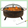 Wood-Burning Fire Pit w/Spark Screen