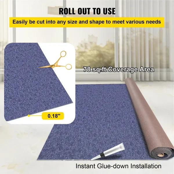 Deep Blue Marine Waterproof Carpet
