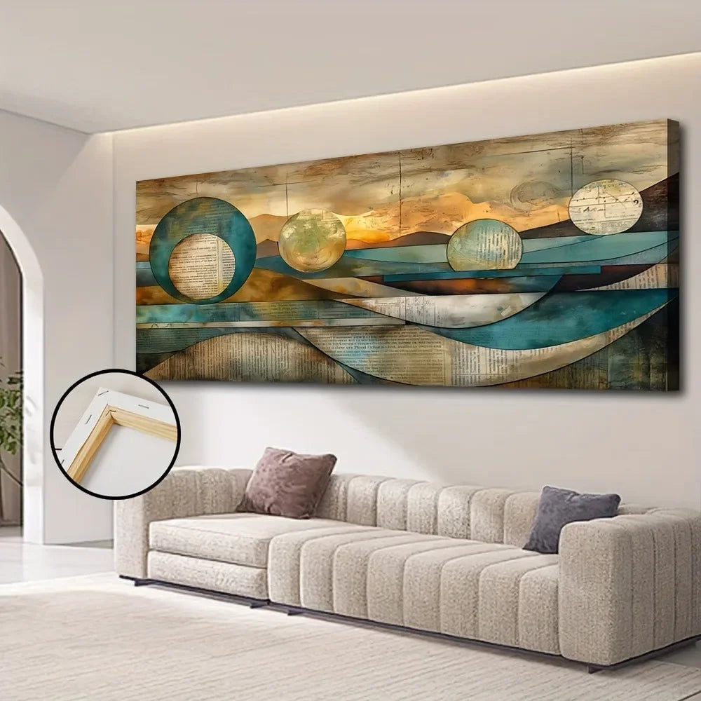Art Deco Modern Contemporary Canvas Wall Art Framed