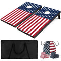 Red White & Blue-Wood Corn Hole Set