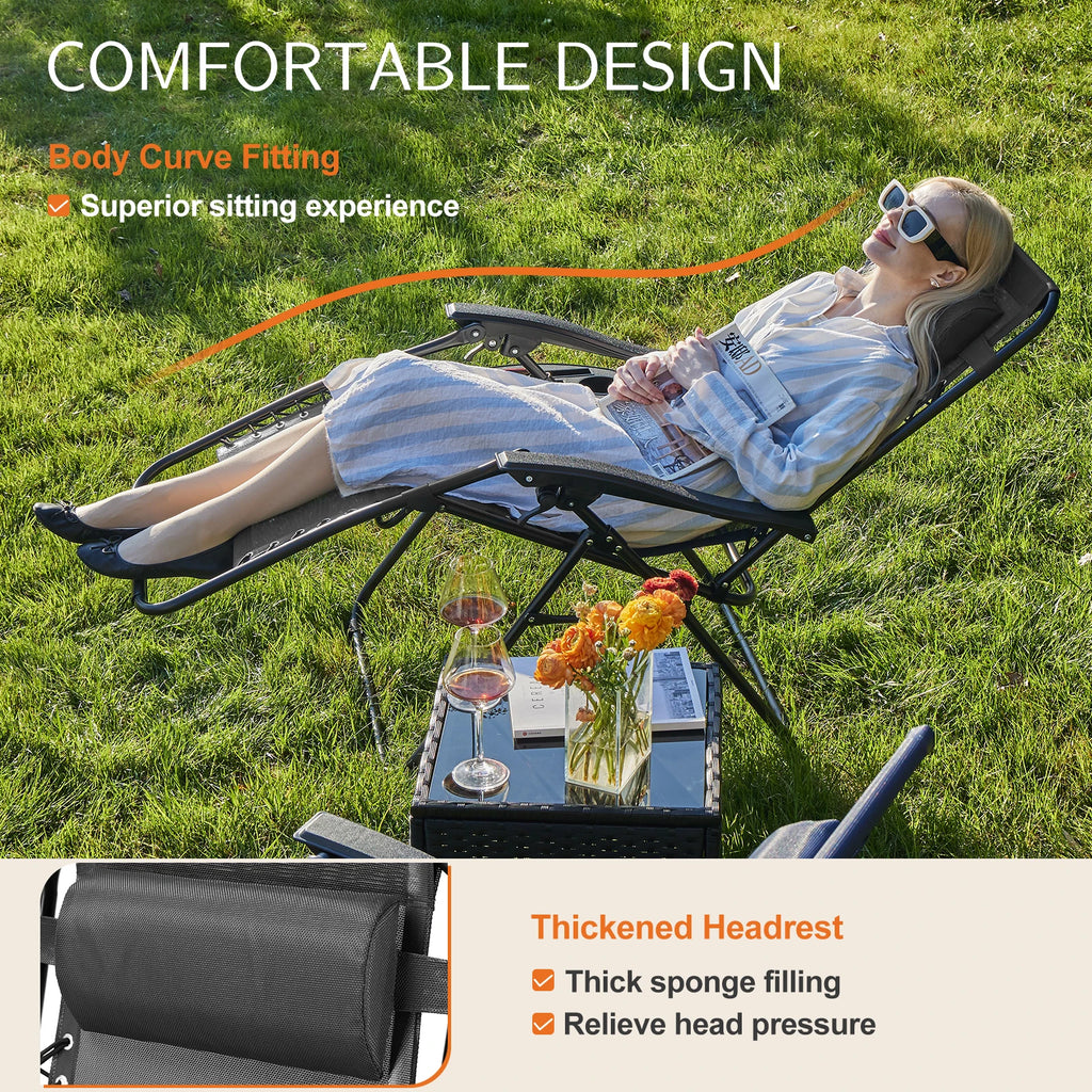 Zero Gravity Portable Recliners -Set of 2