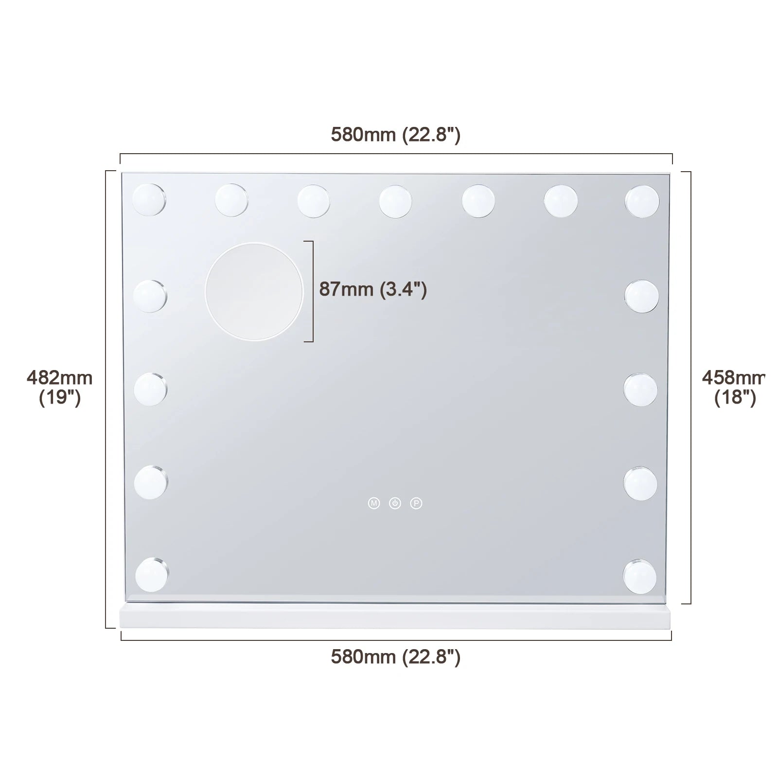 Vanity Mirror w/ LED Lights 5X Magnification