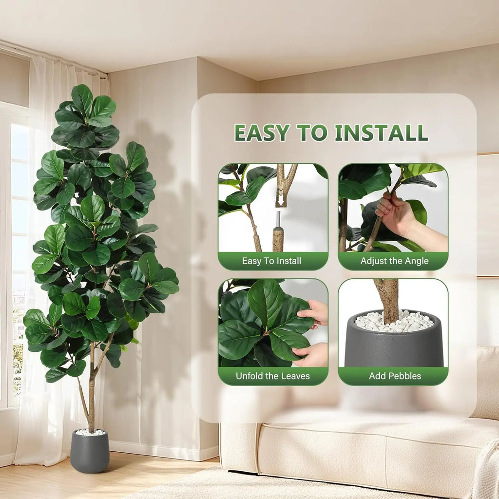 Fiddle Leaf Fig Tree Artificial w/Leaves