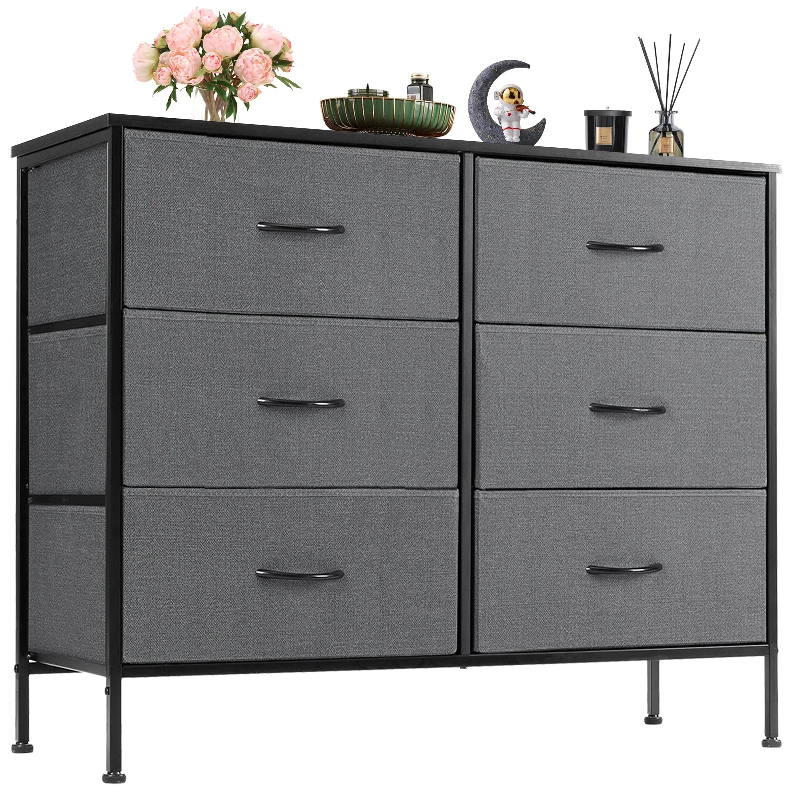 Fabric Cabinet with 6 Storage Drawers