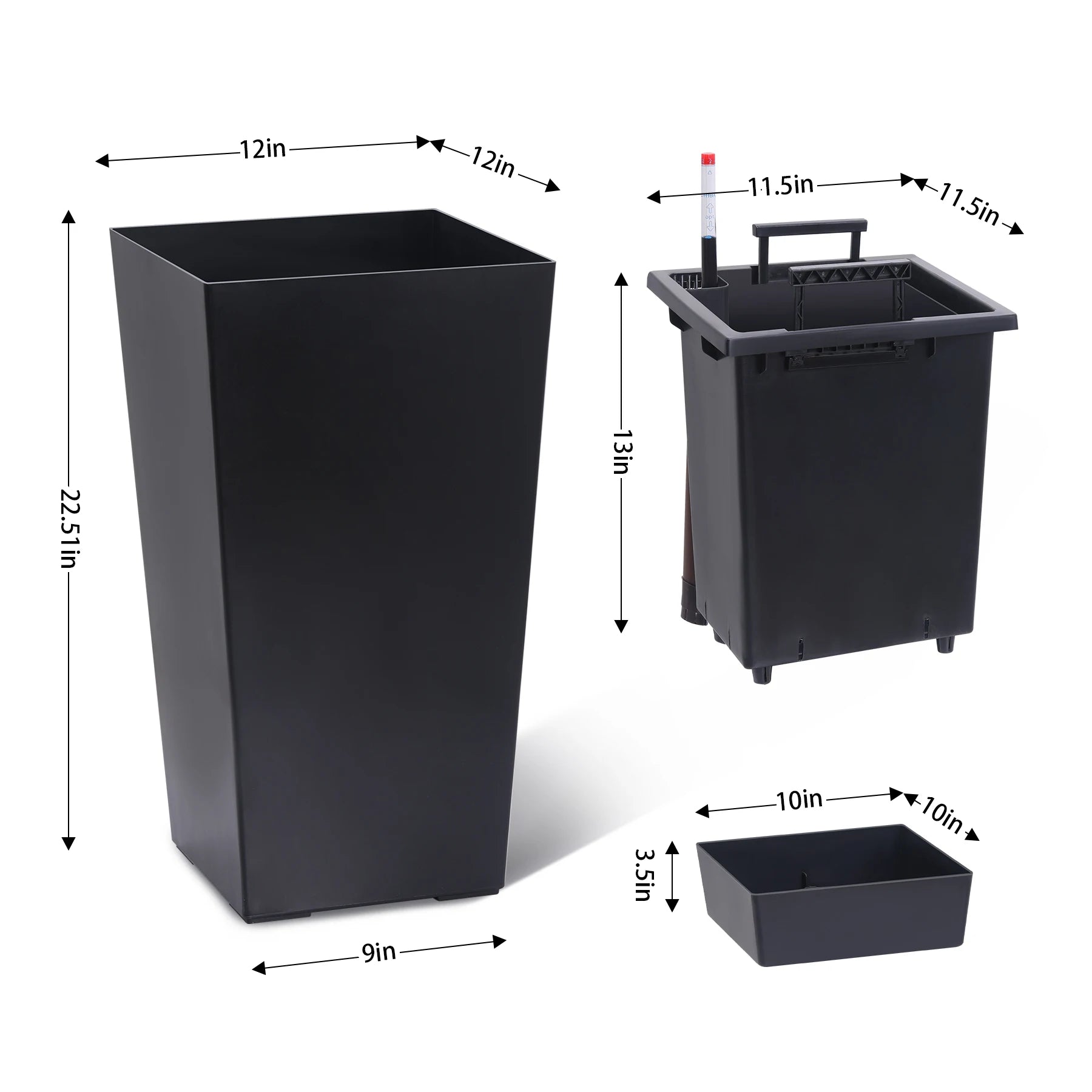 Indoor/Outdoor Planter Pots, 2 pcs