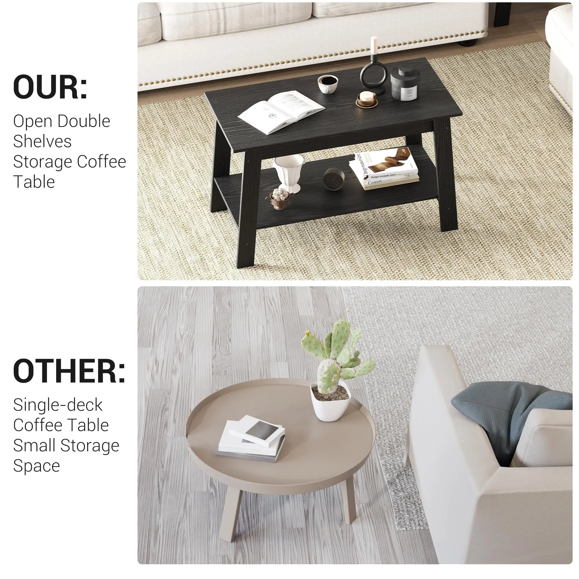 Modern 2-Tier Coffee Table