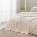 Fleece Throw Blanket -King Size White