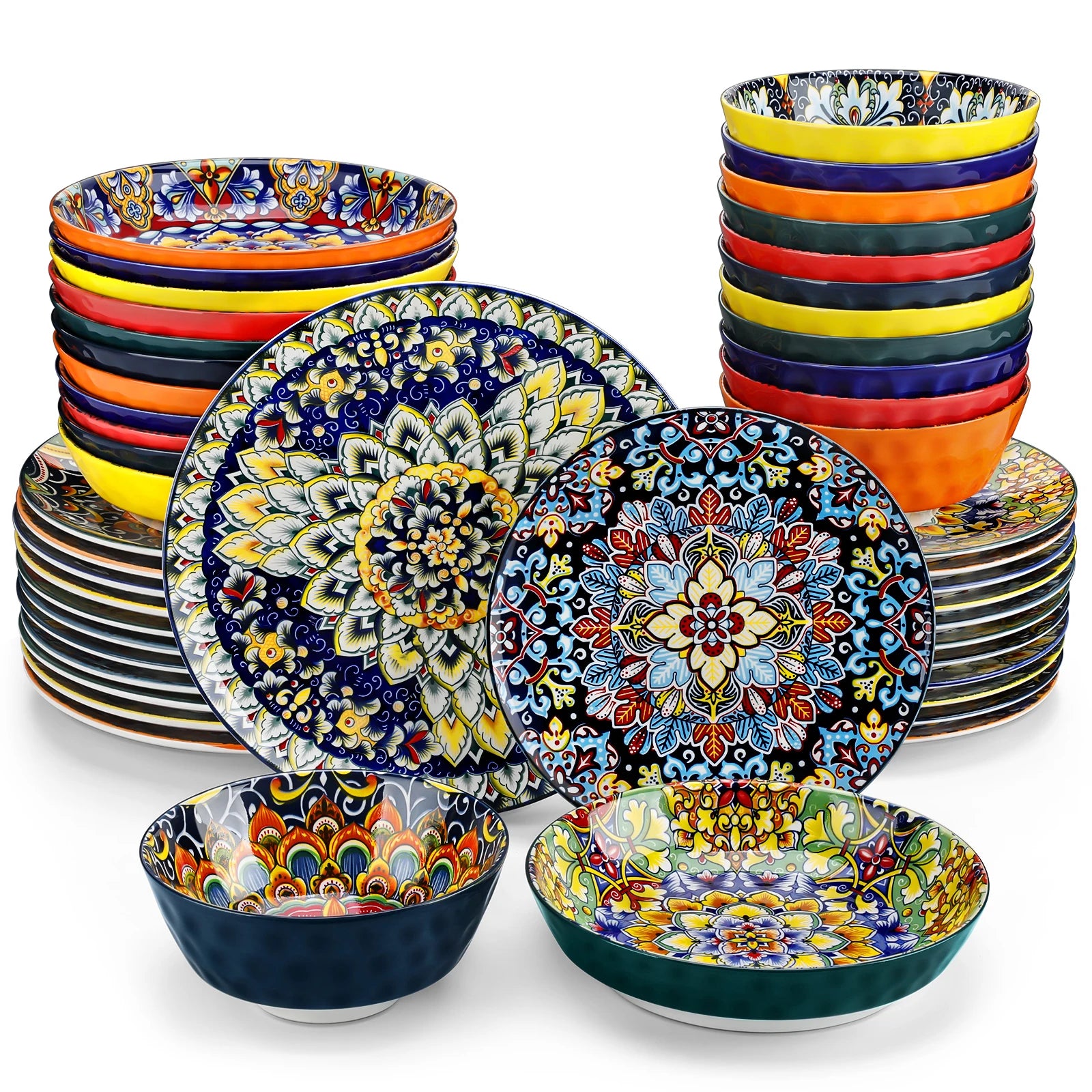 Bohemian Style Ceramic Dinnerware Set
