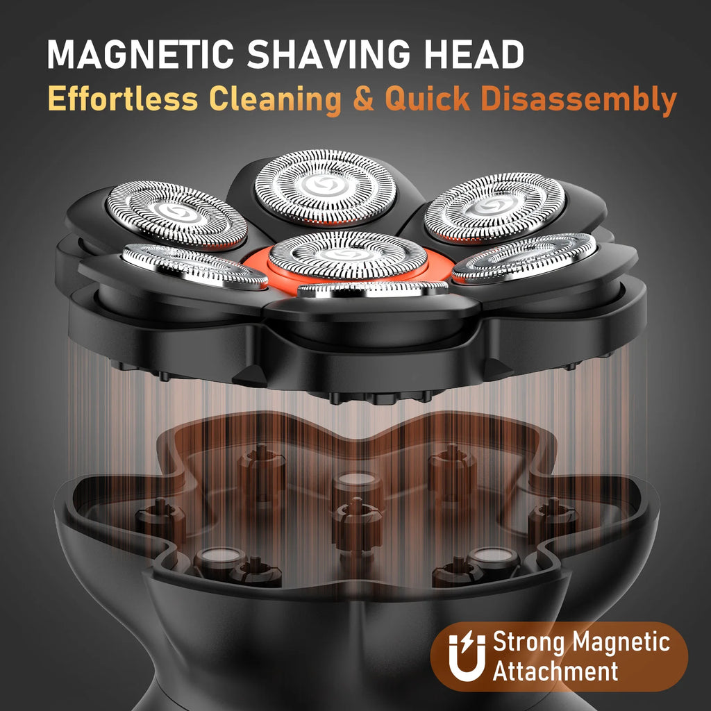 Electric Head Shaver & Magnetic Razor